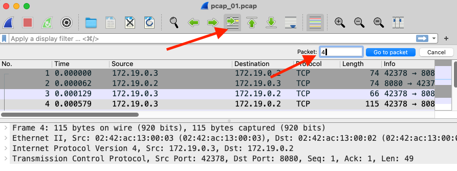 Wireshark Goto